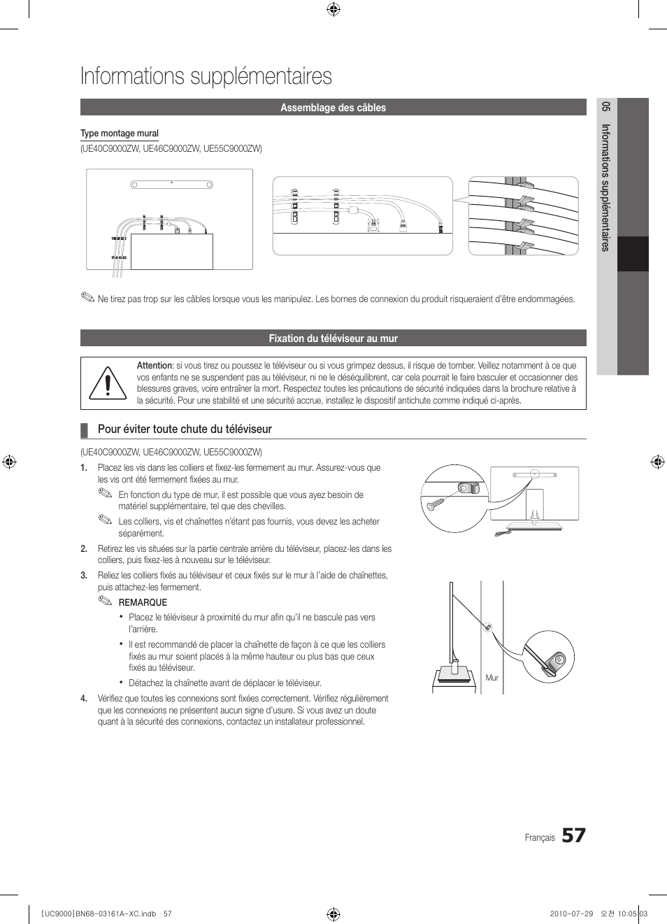 Informations supplémentaires | Samsung UE46C9000ZW User Manual | Page 121 / 386
