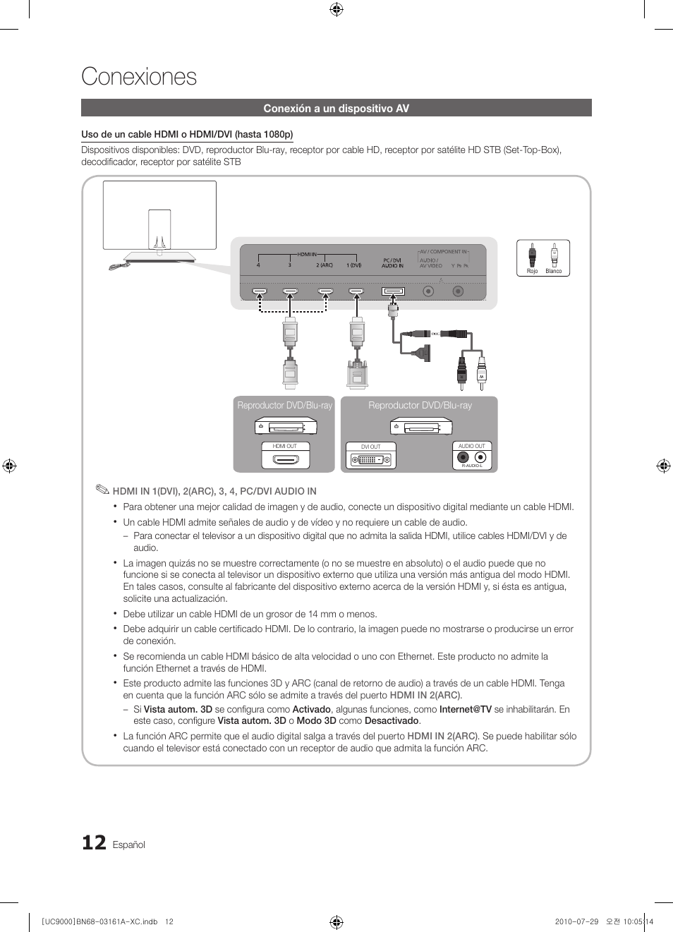Conexiones | Samsung UE46C9000ZW User Manual | Page 140 / 386
