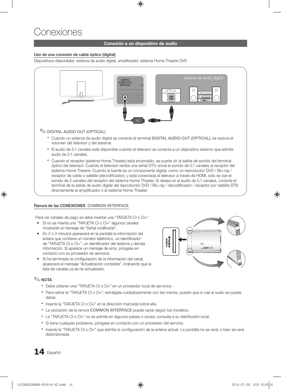 Conexiones | Samsung UE46C9000ZW User Manual | Page 142 / 386