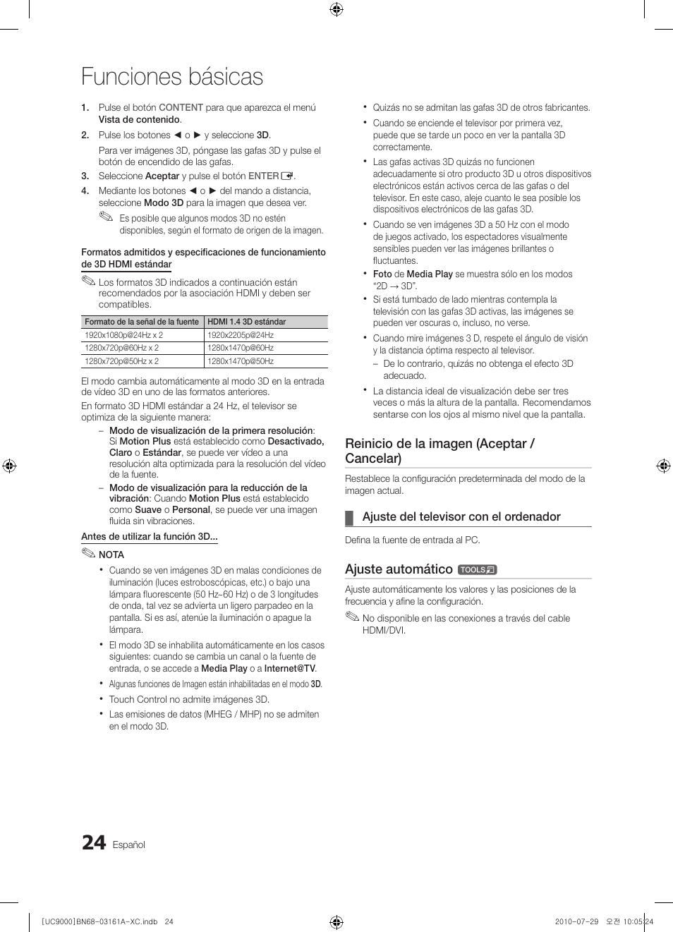 Funciones básicas | Samsung UE46C9000ZW User Manual | Page 152 / 386