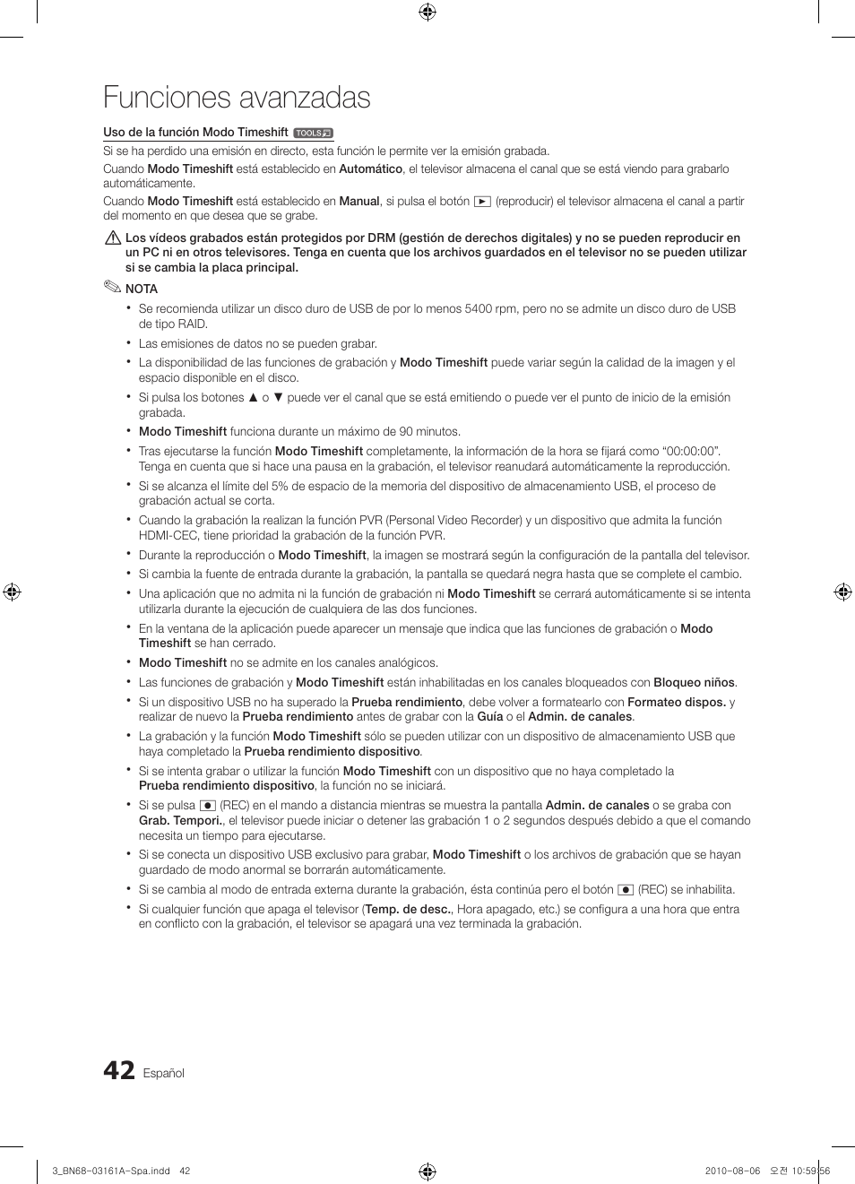 Funciones avanzadas | Samsung UE46C9000ZW User Manual | Page 170 / 386