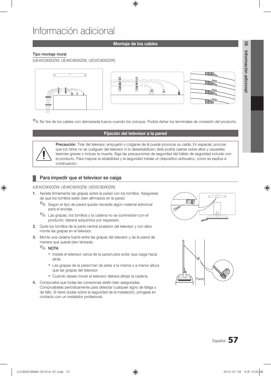 Información adicional | Samsung UE46C9000ZW User Manual | Page 185 / 386