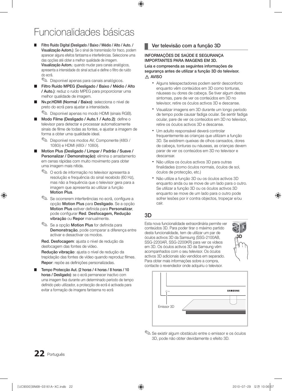 Funcionalidades básicas | Samsung UE46C9000ZW User Manual | Page 214 / 386