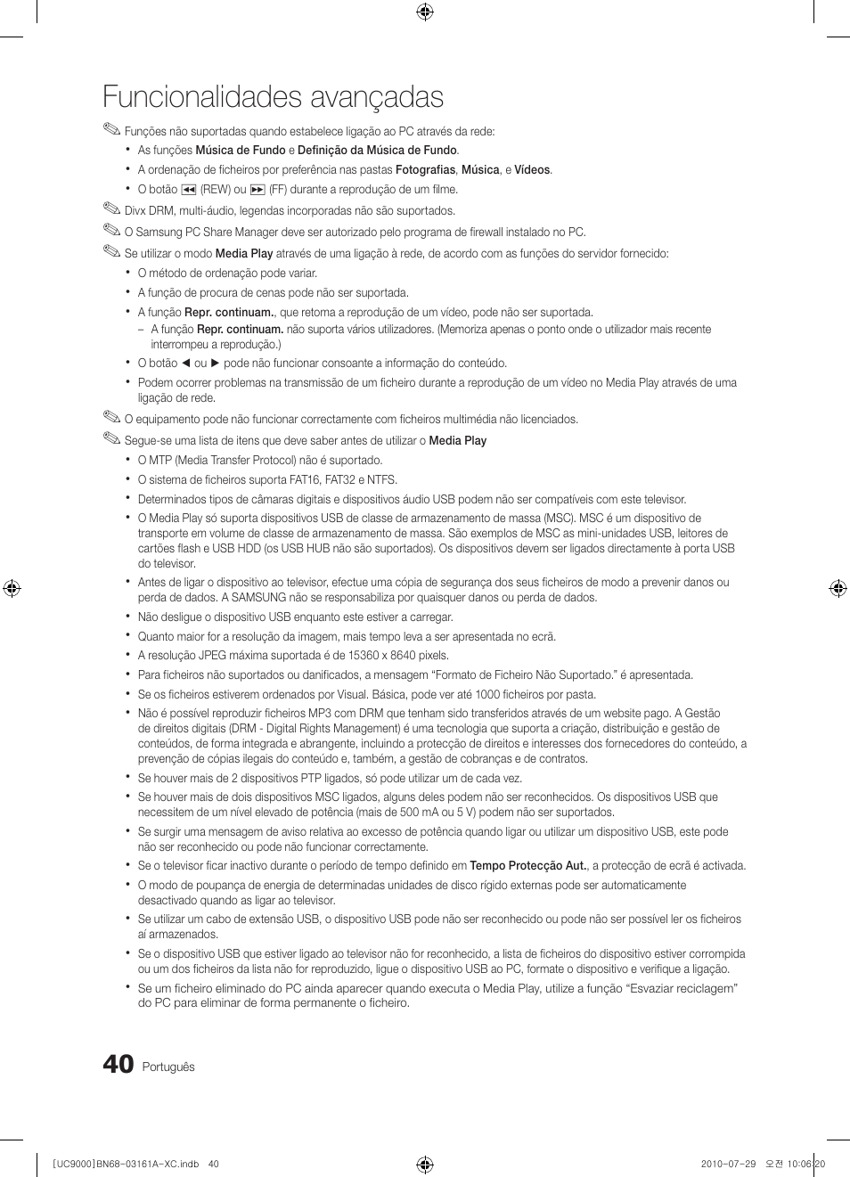 Funcionalidades avançadas | Samsung UE46C9000ZW User Manual | Page 232 / 386