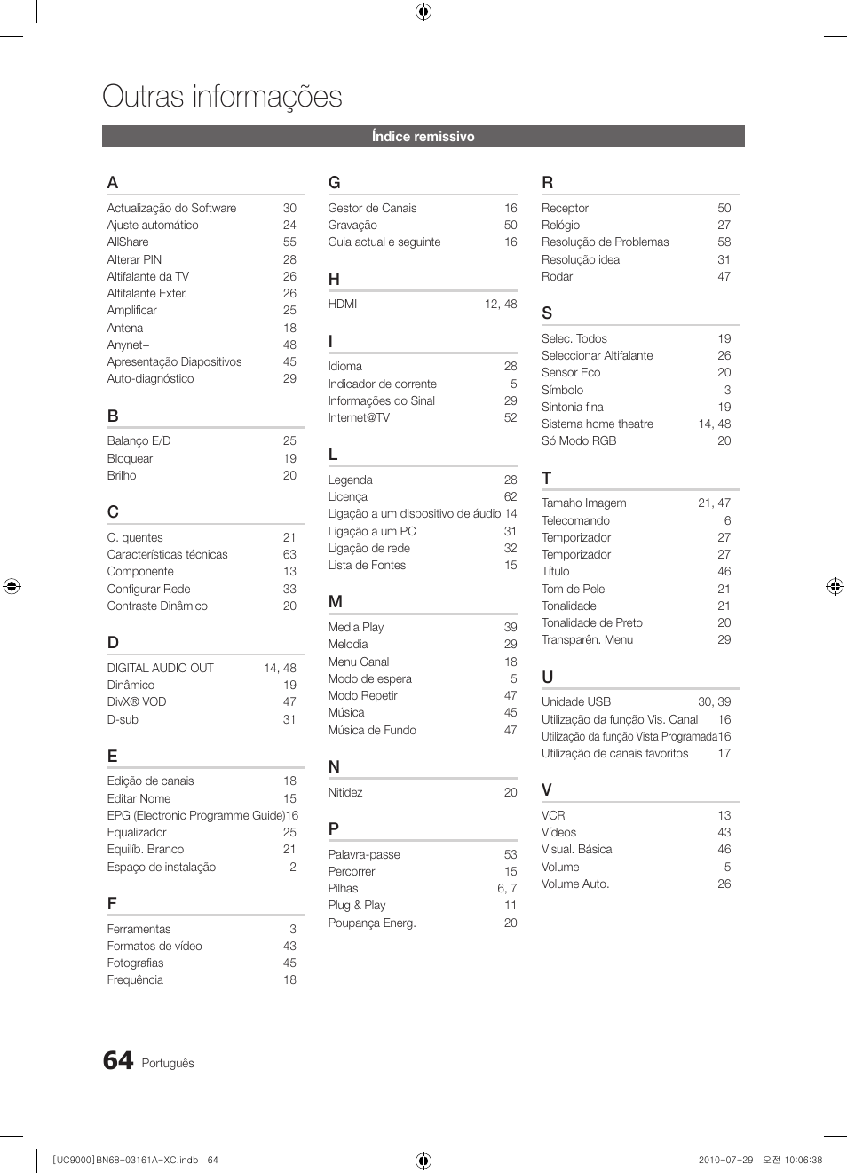 Outras informações | Samsung UE46C9000ZW User Manual | Page 256 / 386