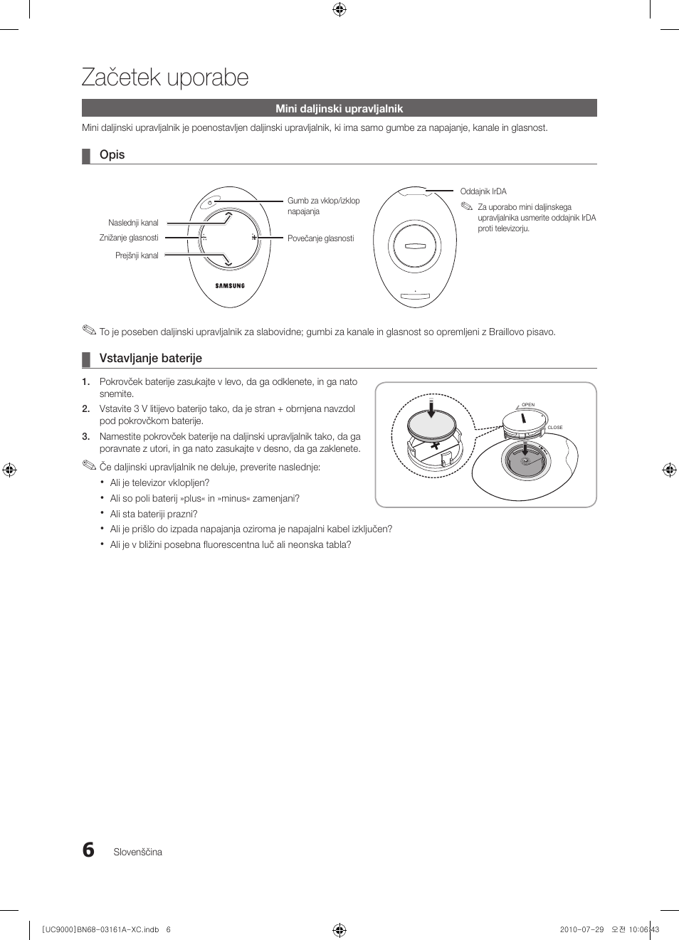 Začetek uporabe | Samsung UE46C9000ZW User Manual | Page 262 / 386