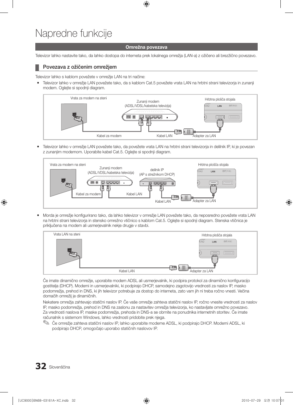 Napredne funkcije | Samsung UE46C9000ZW User Manual | Page 288 / 386