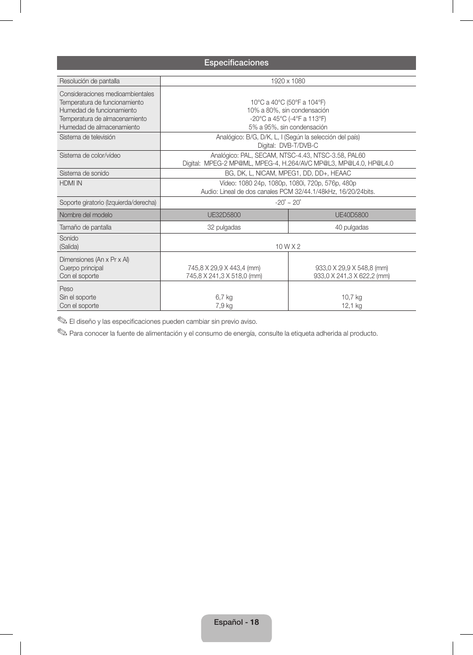 Samsung UE40D5800VW User Manual | Page 54 / 73