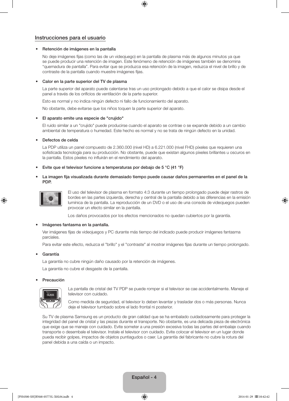 Instrucciones para el usuario | Samsung PS51F4500AW User Manual | Page 48 / 89
