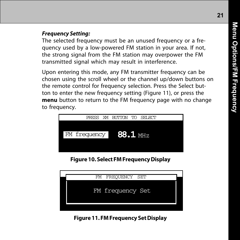 Audiovox Commander MT XMRVRFM002 User Manual | Page 21 / 64