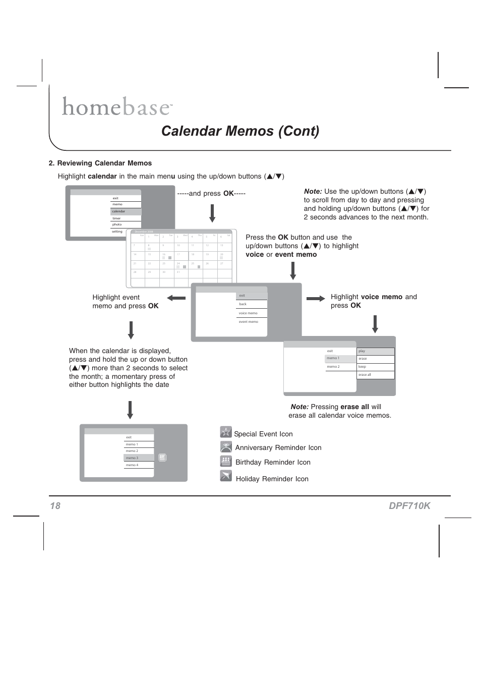 Audiovox HOMEBASE DPF710K User Manual | Page 18 / 32