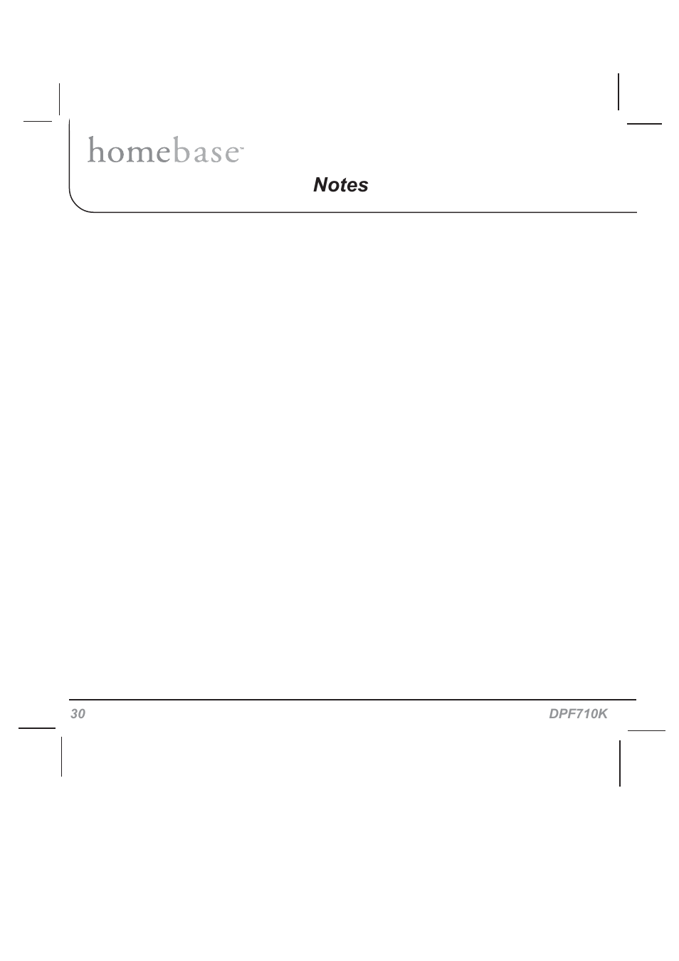 Audiovox HOMEBASE DPF710K User Manual | Page 30 / 32