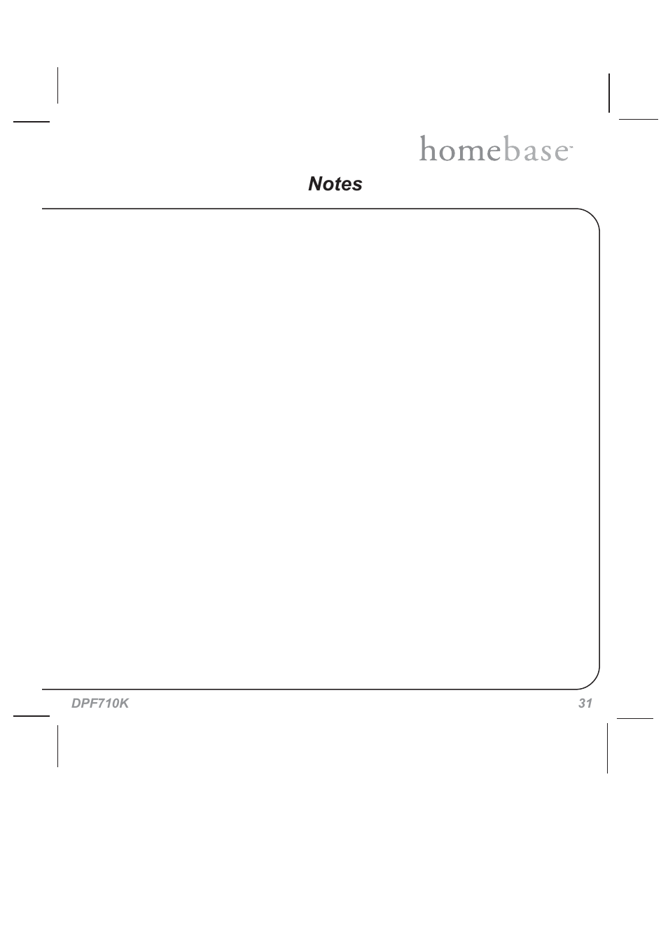 Audiovox HOMEBASE DPF710K User Manual | Page 31 / 32