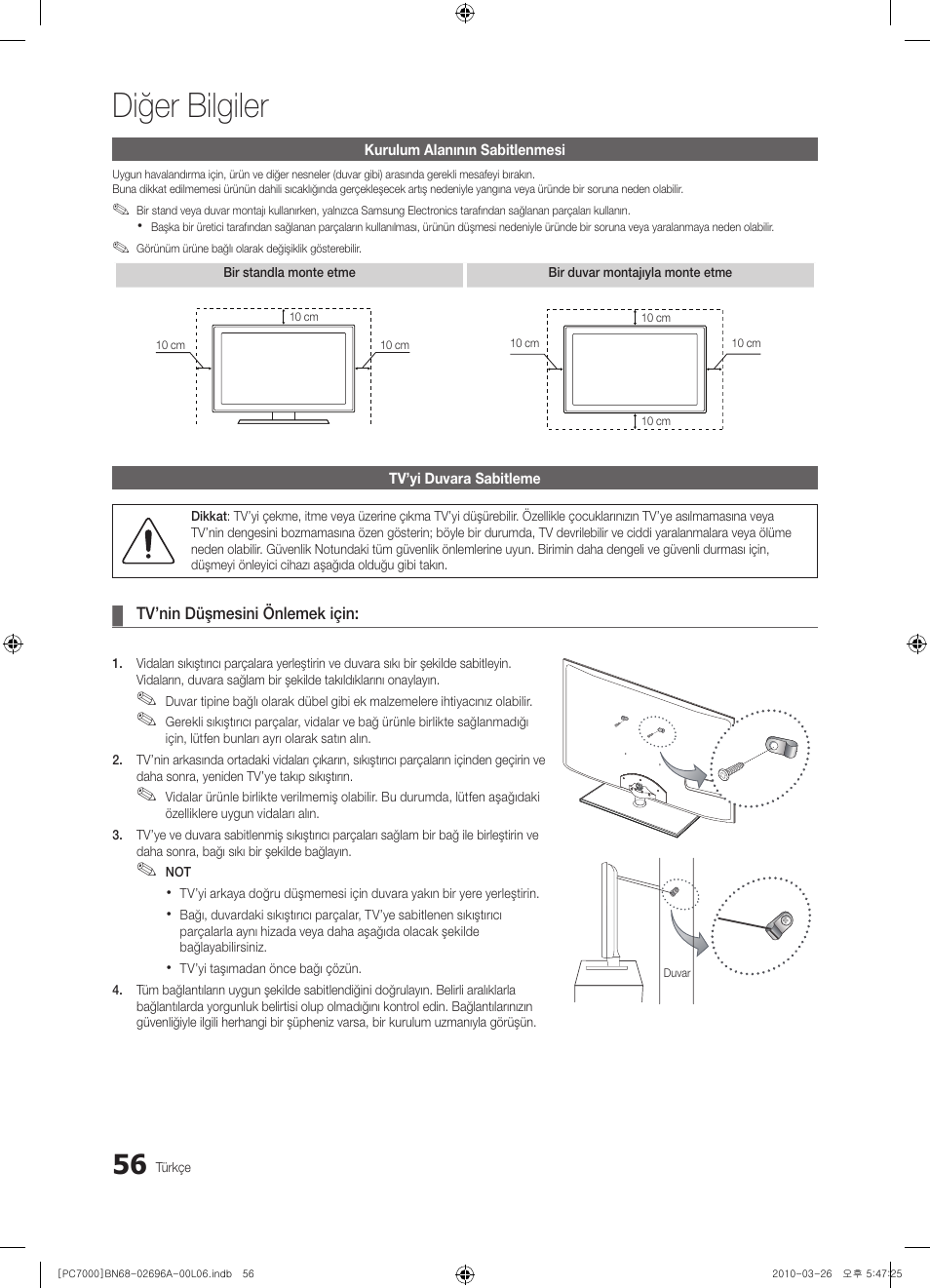 Diğer bilgiler | Samsung PS50C7000YW User Manual | Page 366 / 373