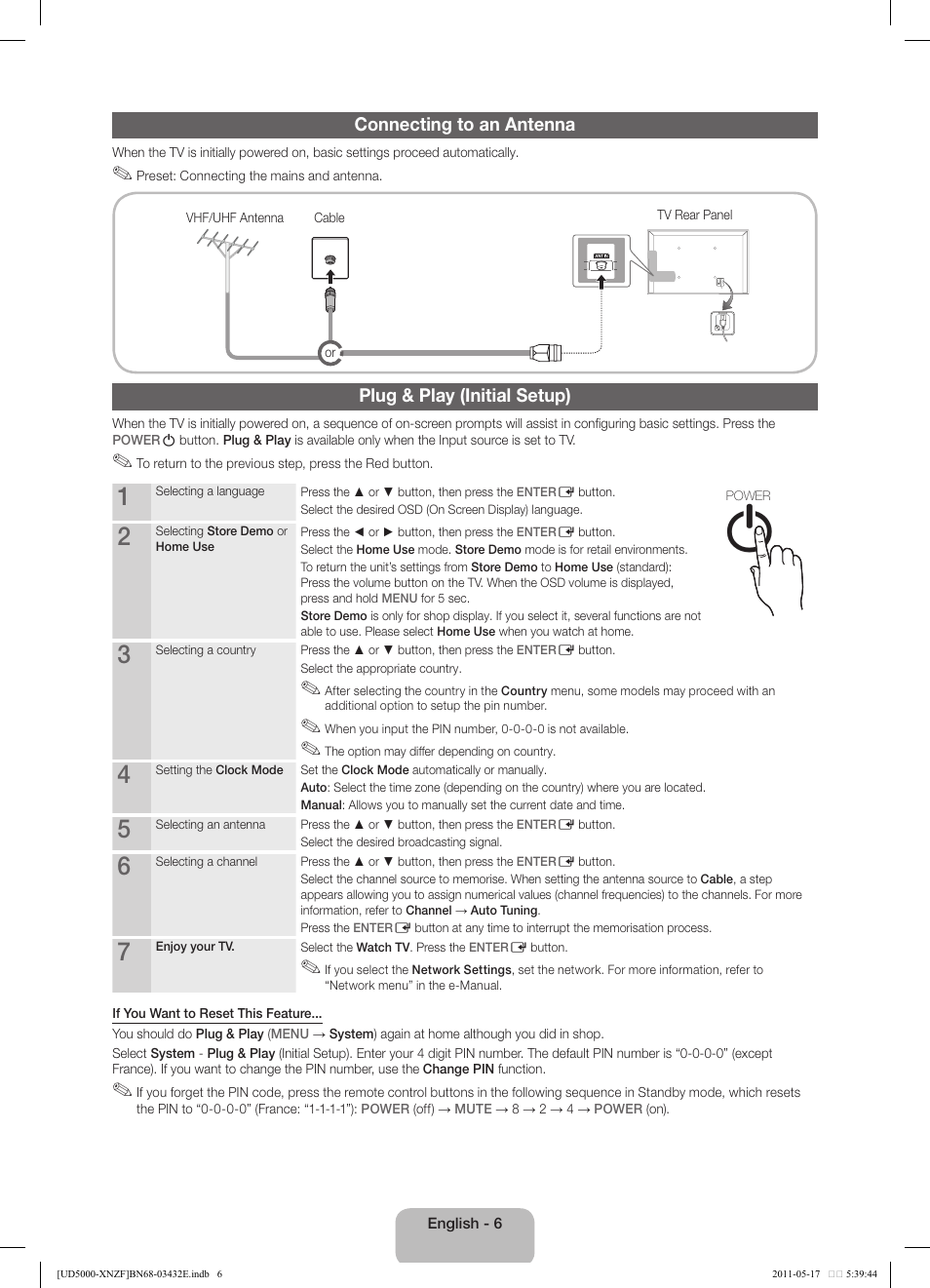 Samsung UE37D5000PW User Manual | Page 6 / 73