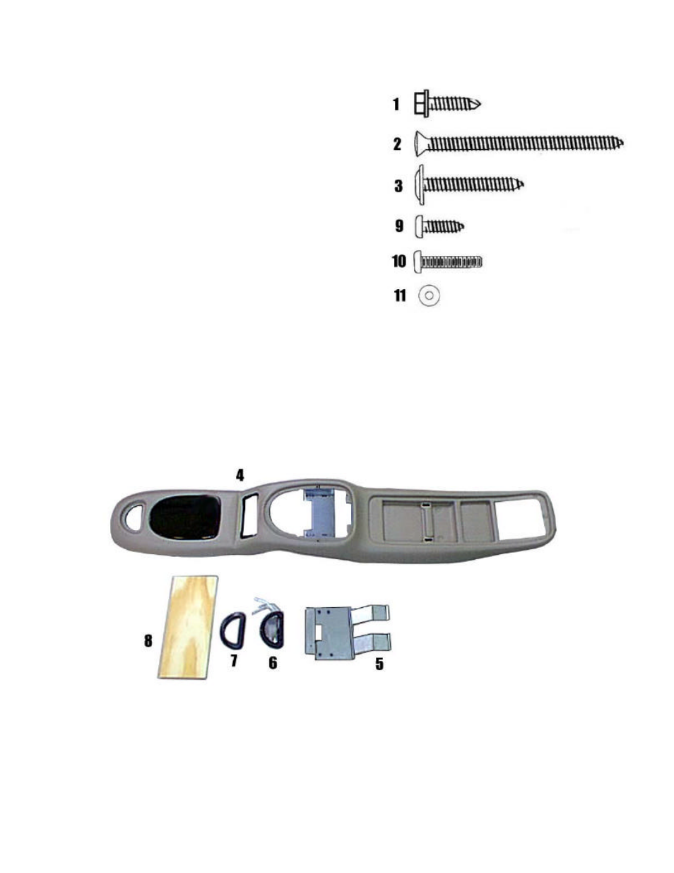 Materials provided for installation | Audiovox 1181291 User Manual | Page 2 / 12