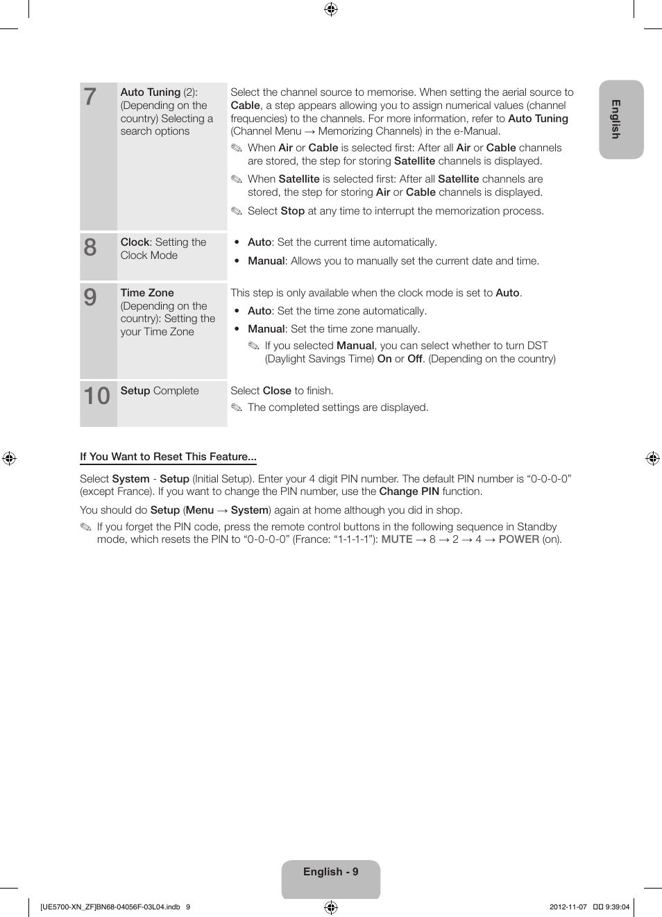 Samsung UE32ES5700S User Manual | Page 9 / 90