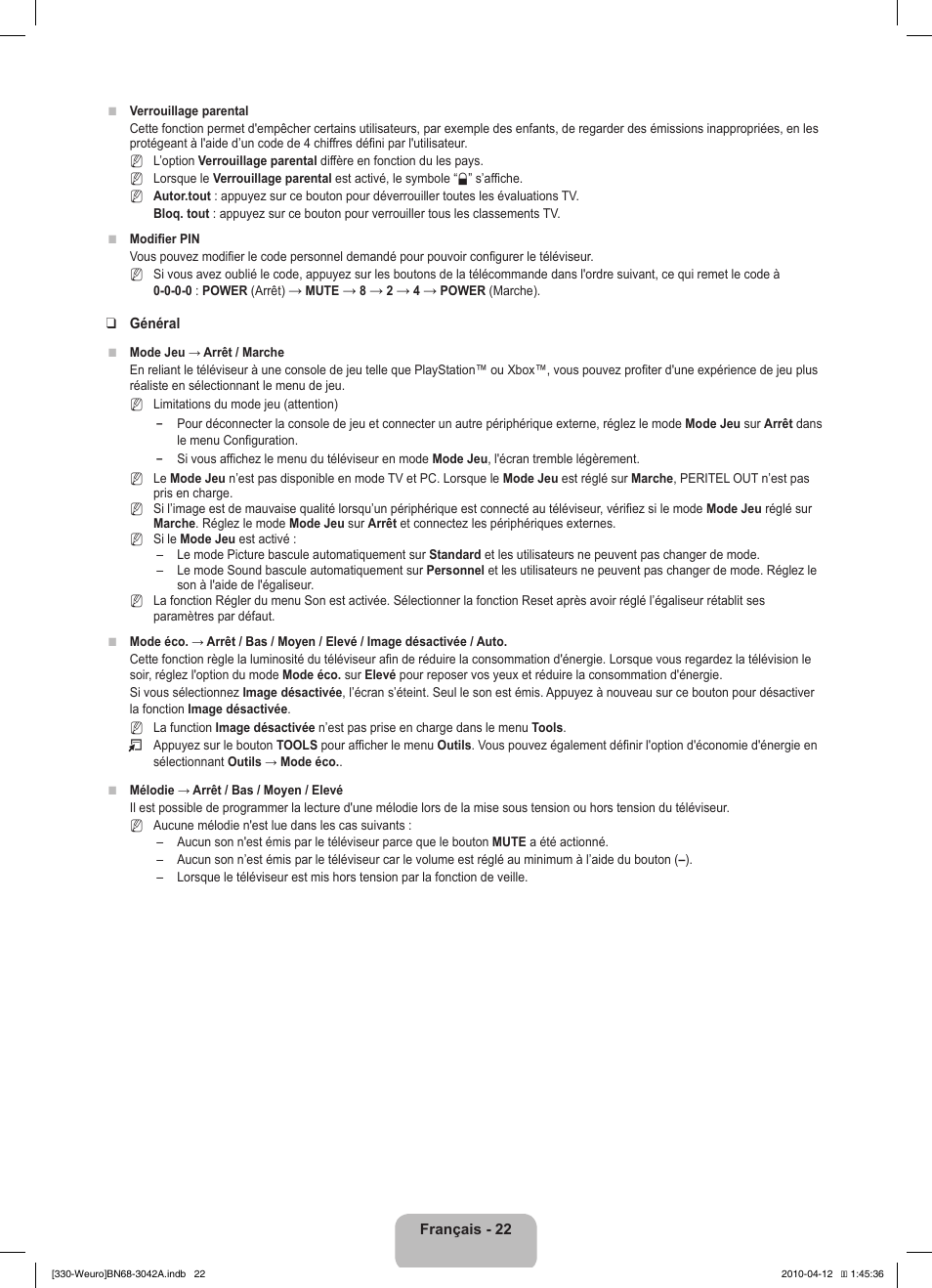 Samsung LE22C330F2W User Manual | Page 58 / 212