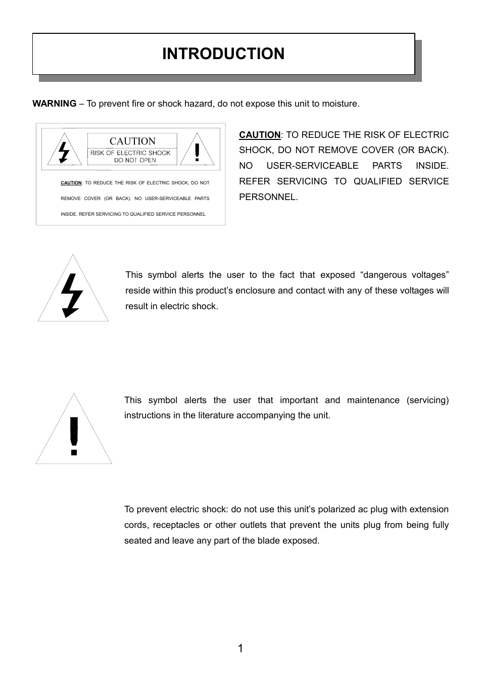 Introduction | Audiovox VE926 User Manual | Page 2 / 33