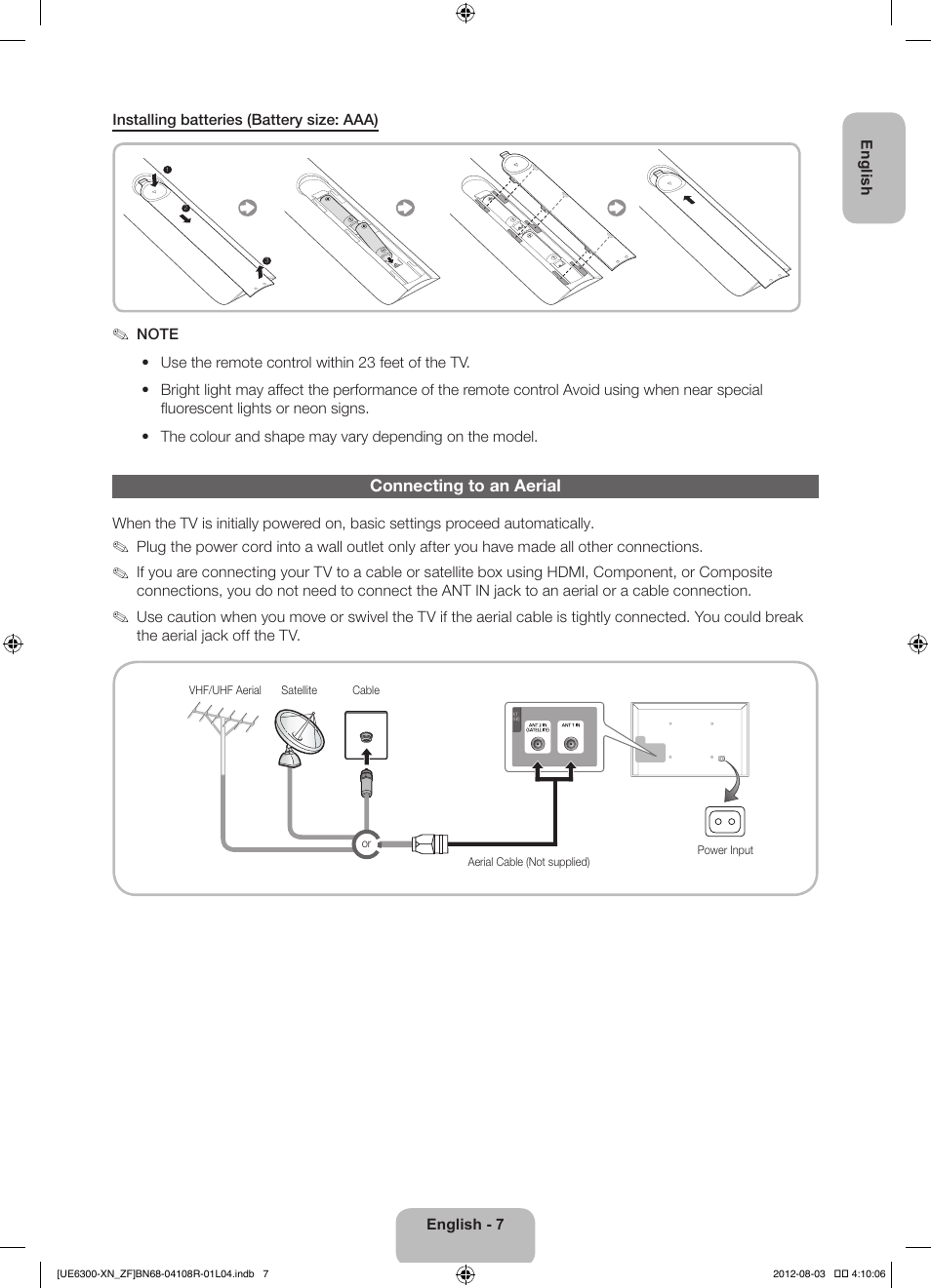Samsung UE32ES6300S User Manual | Page 7 / 90