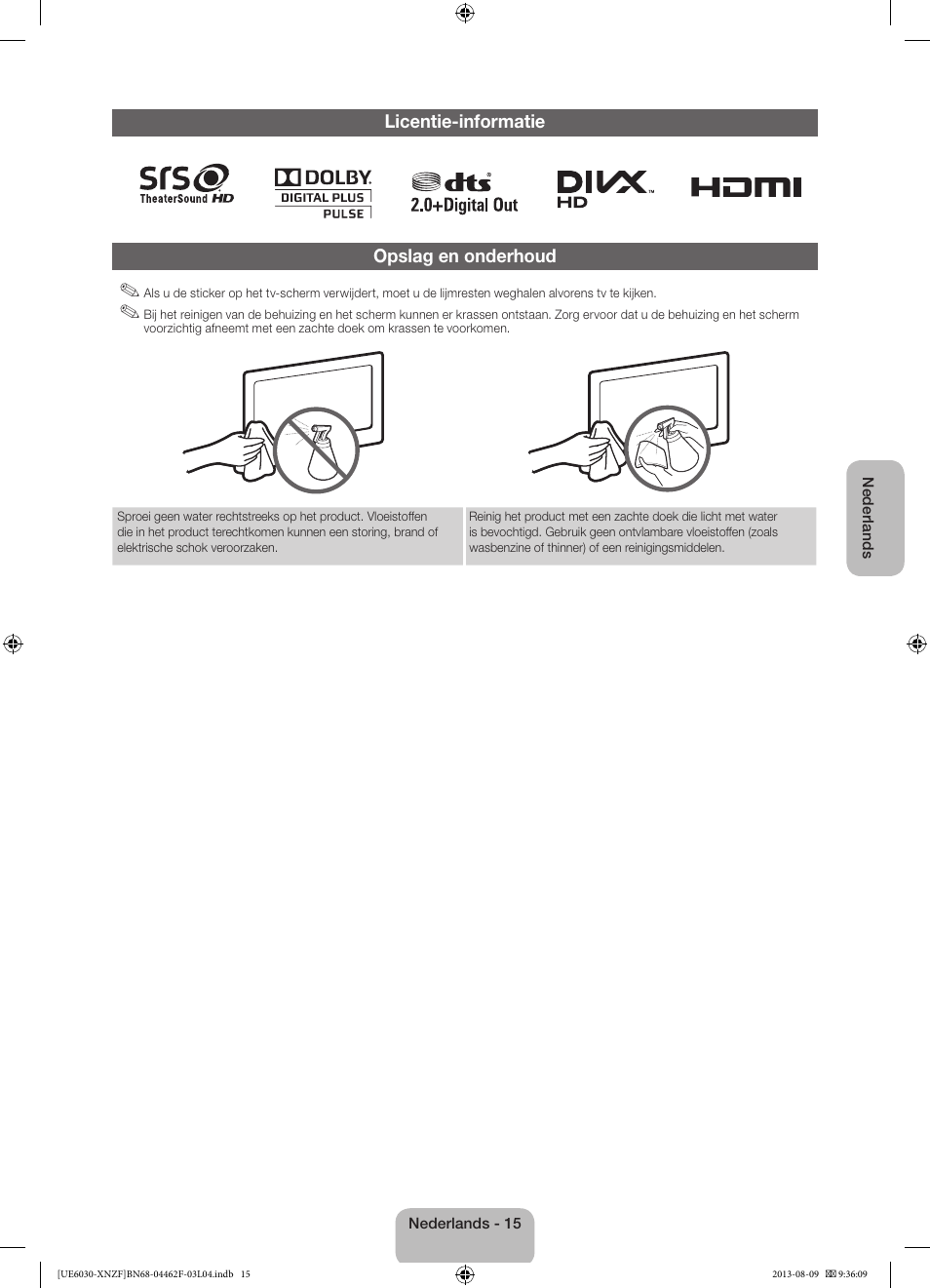 Samsung UE40EH6030W User Manual | Page 57 / 57