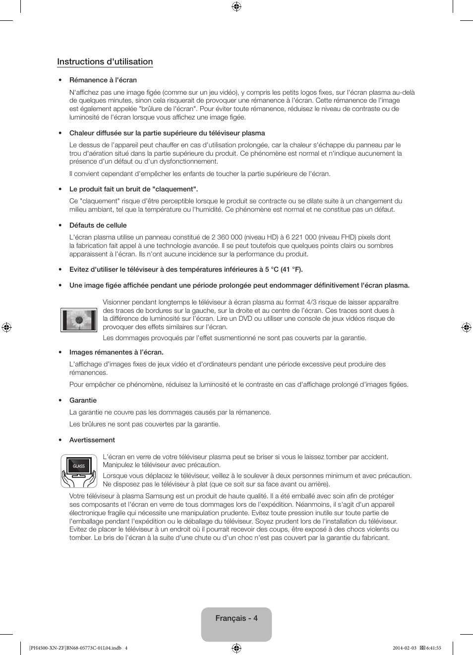 Instructions d'utilisation | Samsung PE43H4500AW User Manual | Page 26 / 89