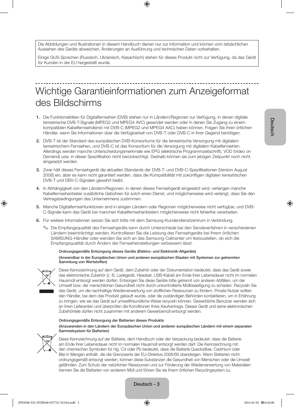 Samsung PE43H4500AW User Manual | Page 47 / 89