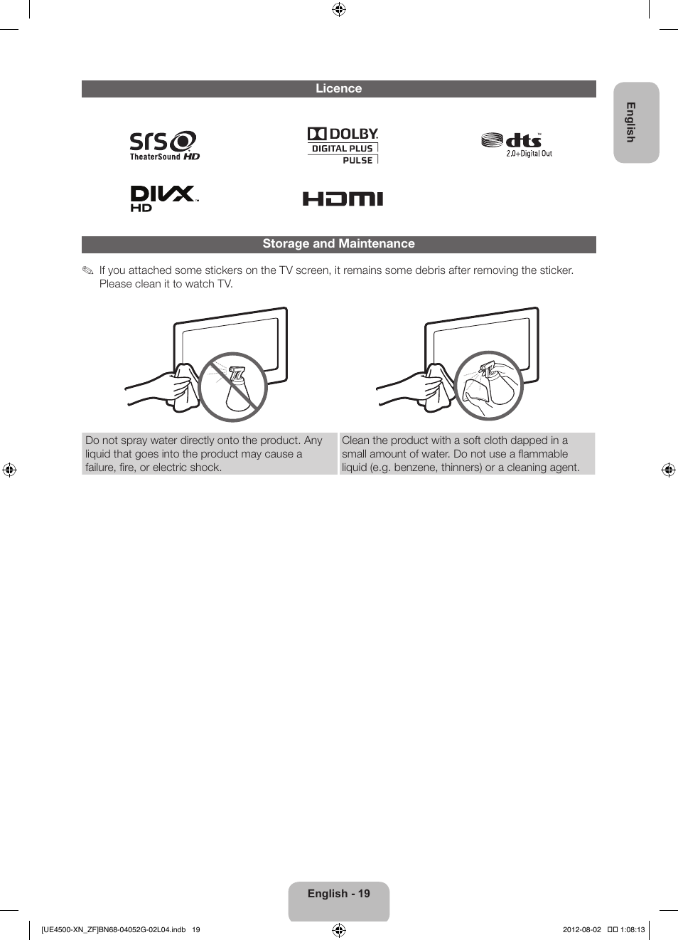 Samsung UE26EH4500W User Manual | Page 19 / 88