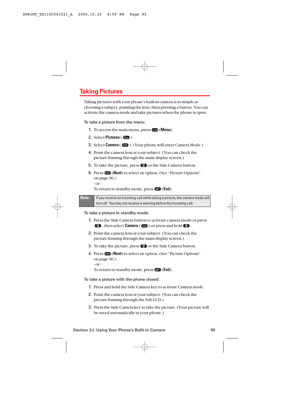 Taking pictures | Audiovox PM-8912 User Manual | Page 104 / 201