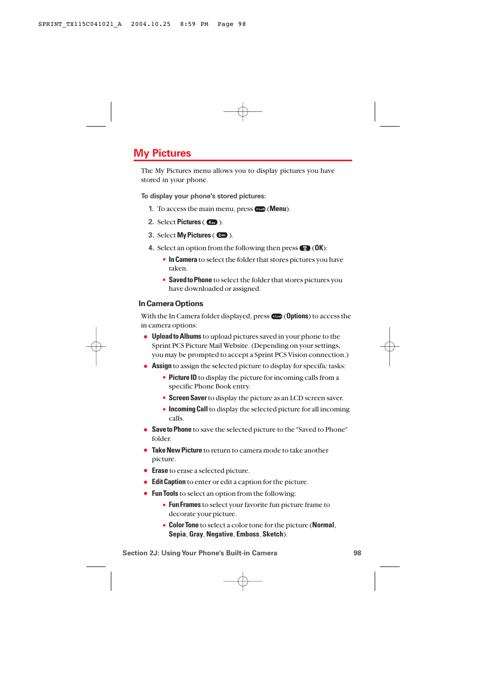 My pictures | Audiovox PM-8912 User Manual | Page 107 / 201