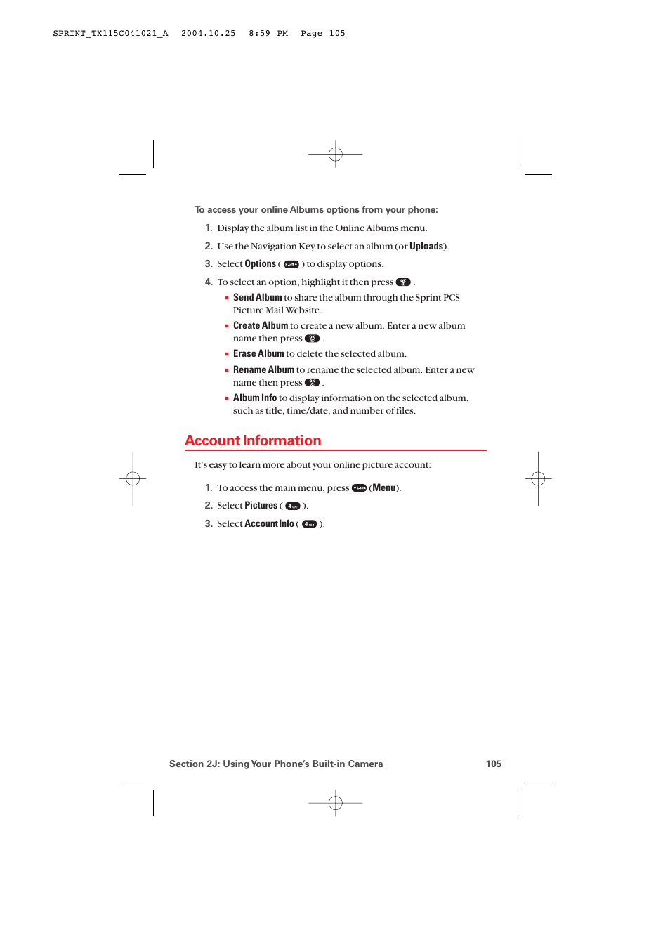 Account information | Audiovox PM-8912 User Manual | Page 114 / 201