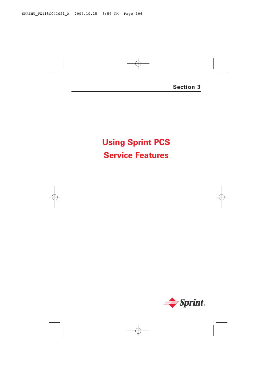 Section 3: using sprint pcs service features, Using sprint pcs service features | Audiovox PM-8912 User Manual | Page 115 / 201
