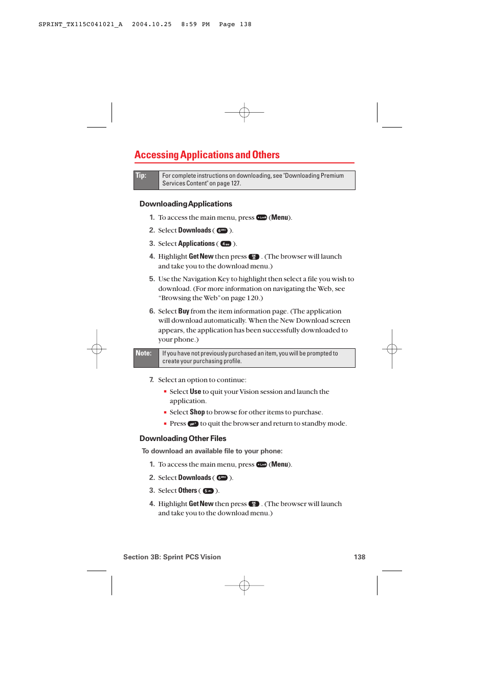 Accessing applications and others | Audiovox PM-8912 User Manual | Page 147 / 201