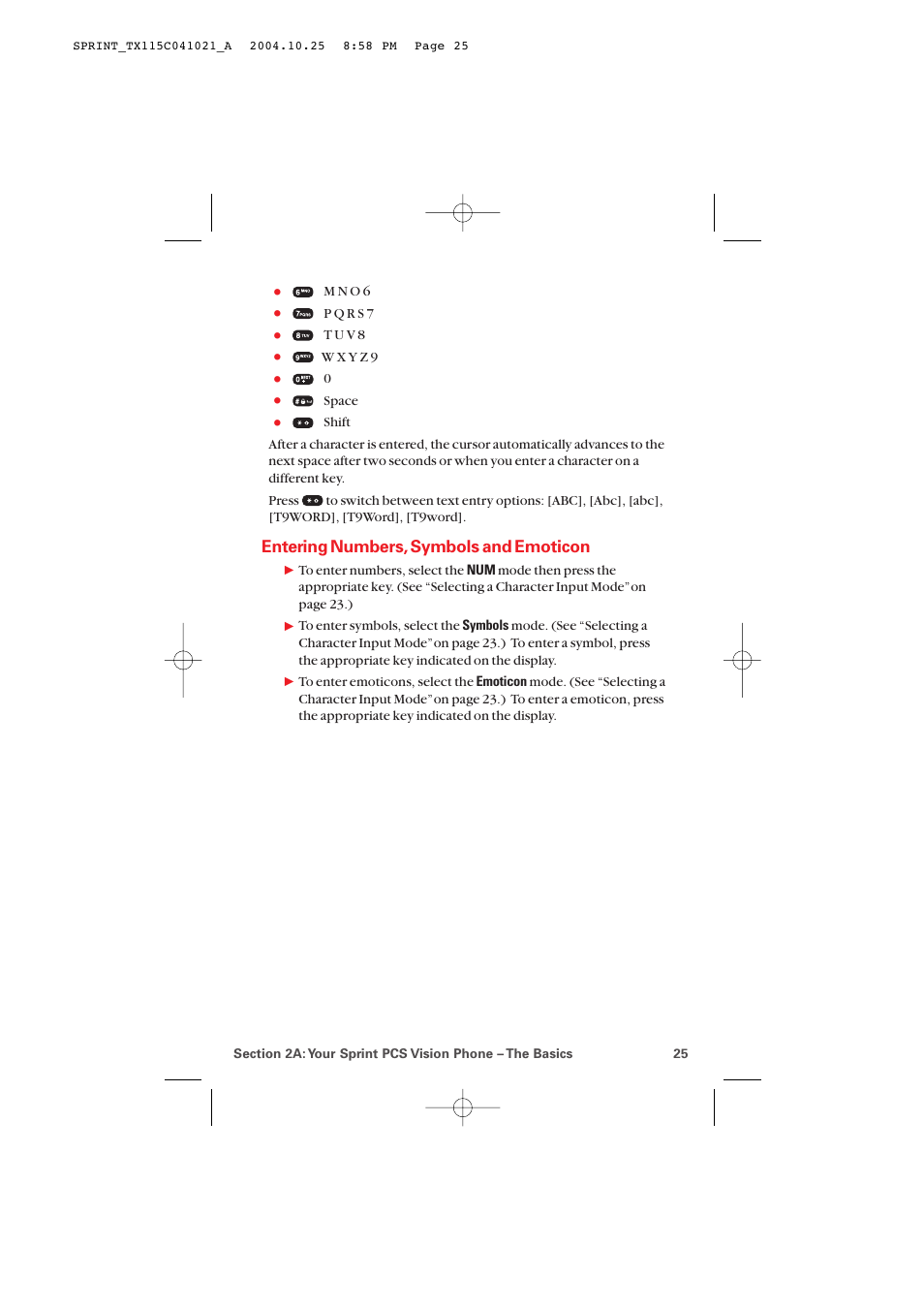 Entering numbers, symbols and emoticon | Audiovox PM-8912 User Manual | Page 34 / 201
