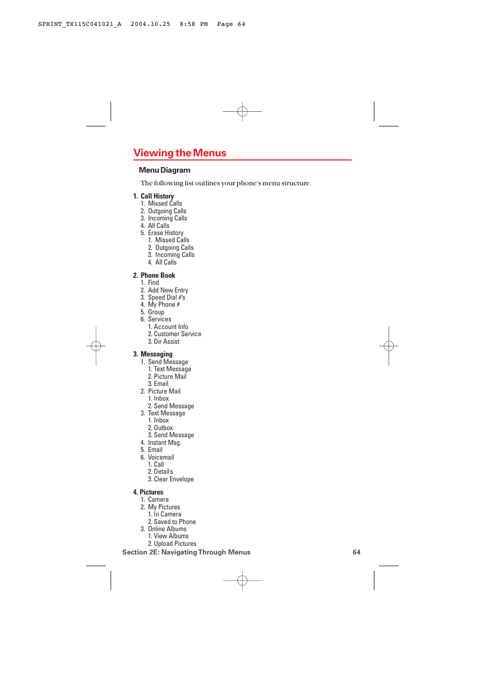 Viewing the menus | Audiovox PM-8912 User Manual | Page 73 / 201
