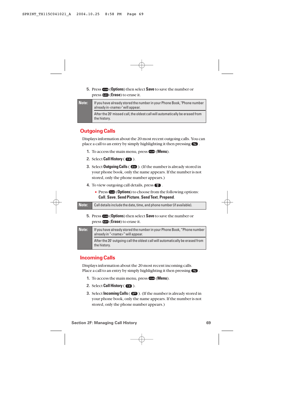 Outgoing calls, Incoming calls | Audiovox PM-8912 User Manual | Page 78 / 201