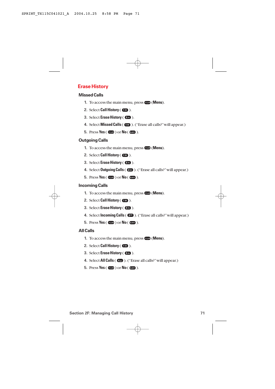 Erase history | Audiovox PM-8912 User Manual | Page 80 / 201