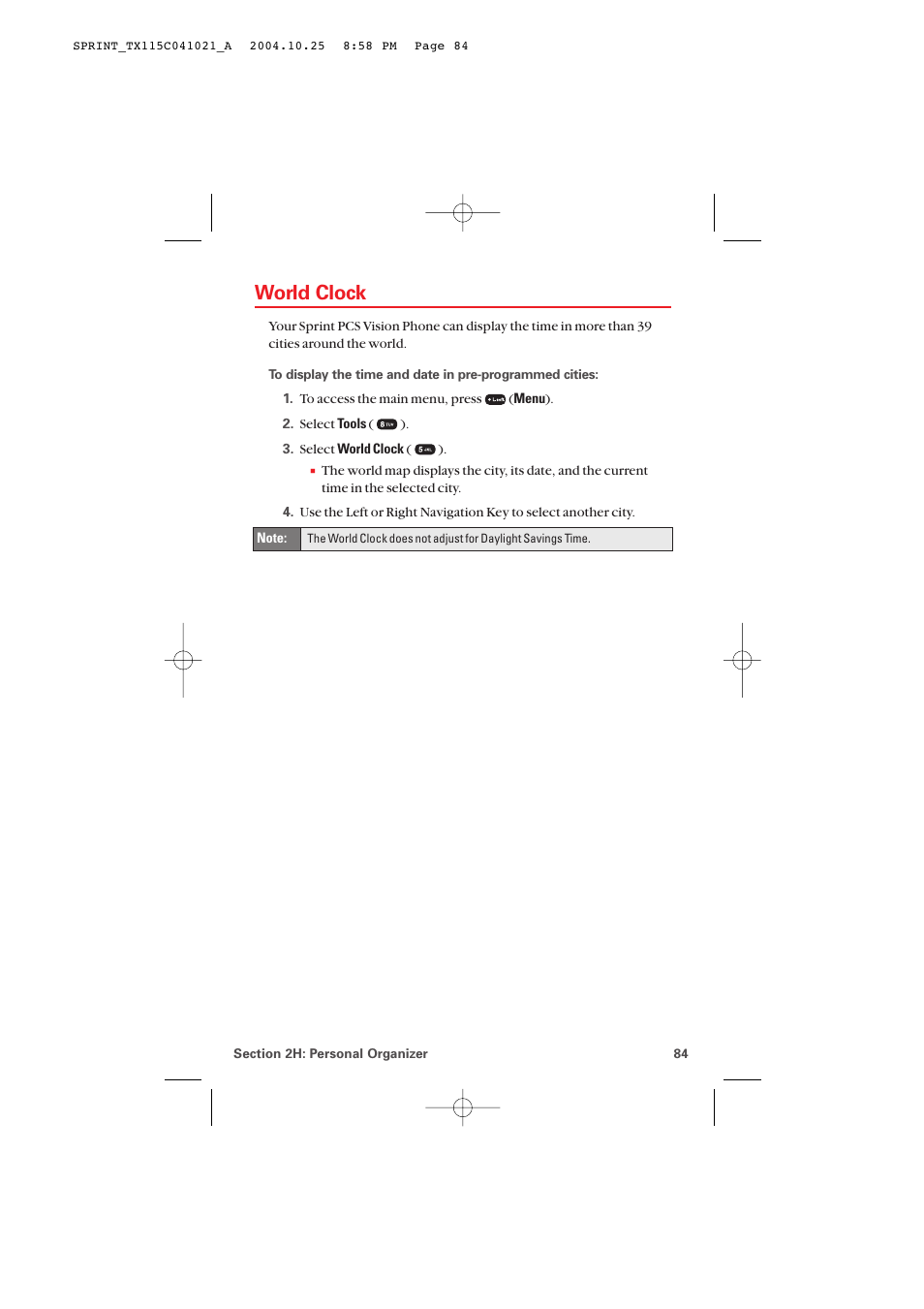 World clock | Audiovox PM-8912 User Manual | Page 93 / 201