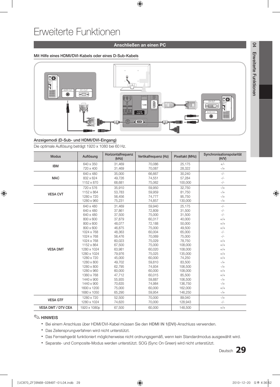 Erweiterte funktionen | Samsung UE40S870XS User Manual | Page 157 / 258