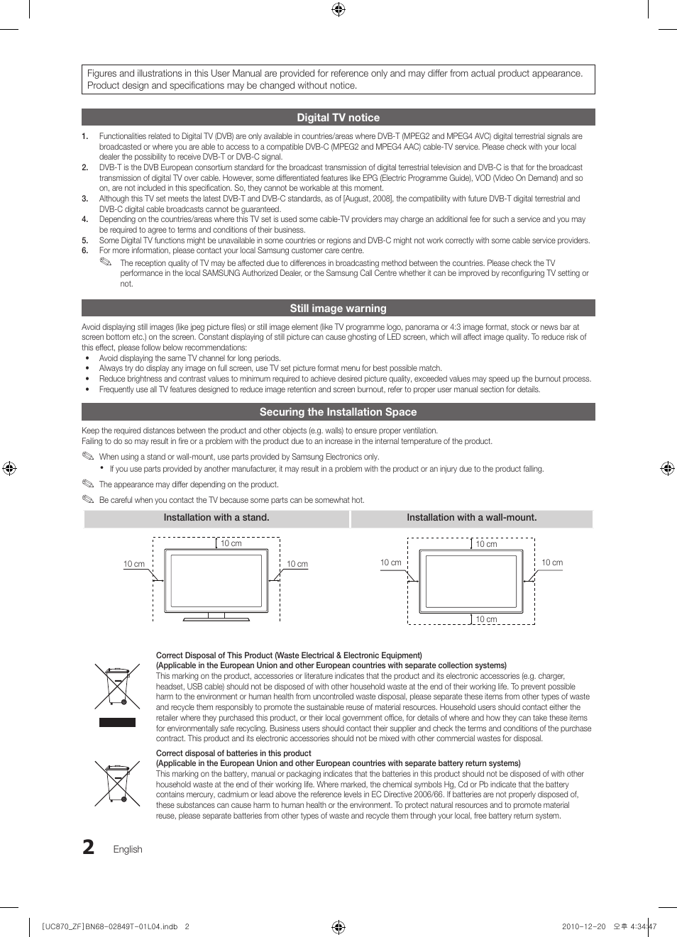 Samsung UE40S870XS User Manual | Page 2 / 258