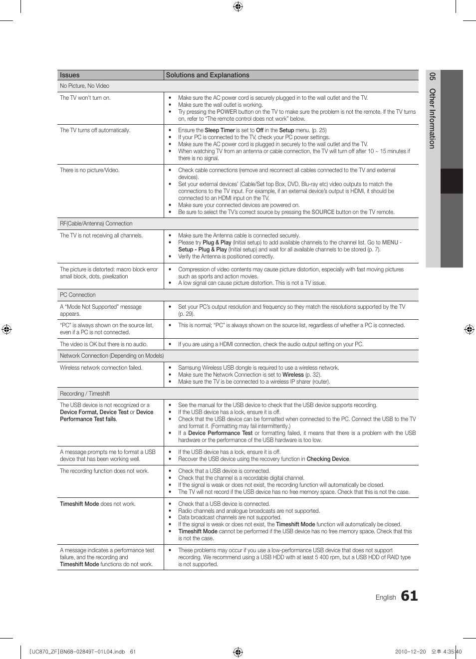 Samsung UE40S870XS User Manual | Page 61 / 258
