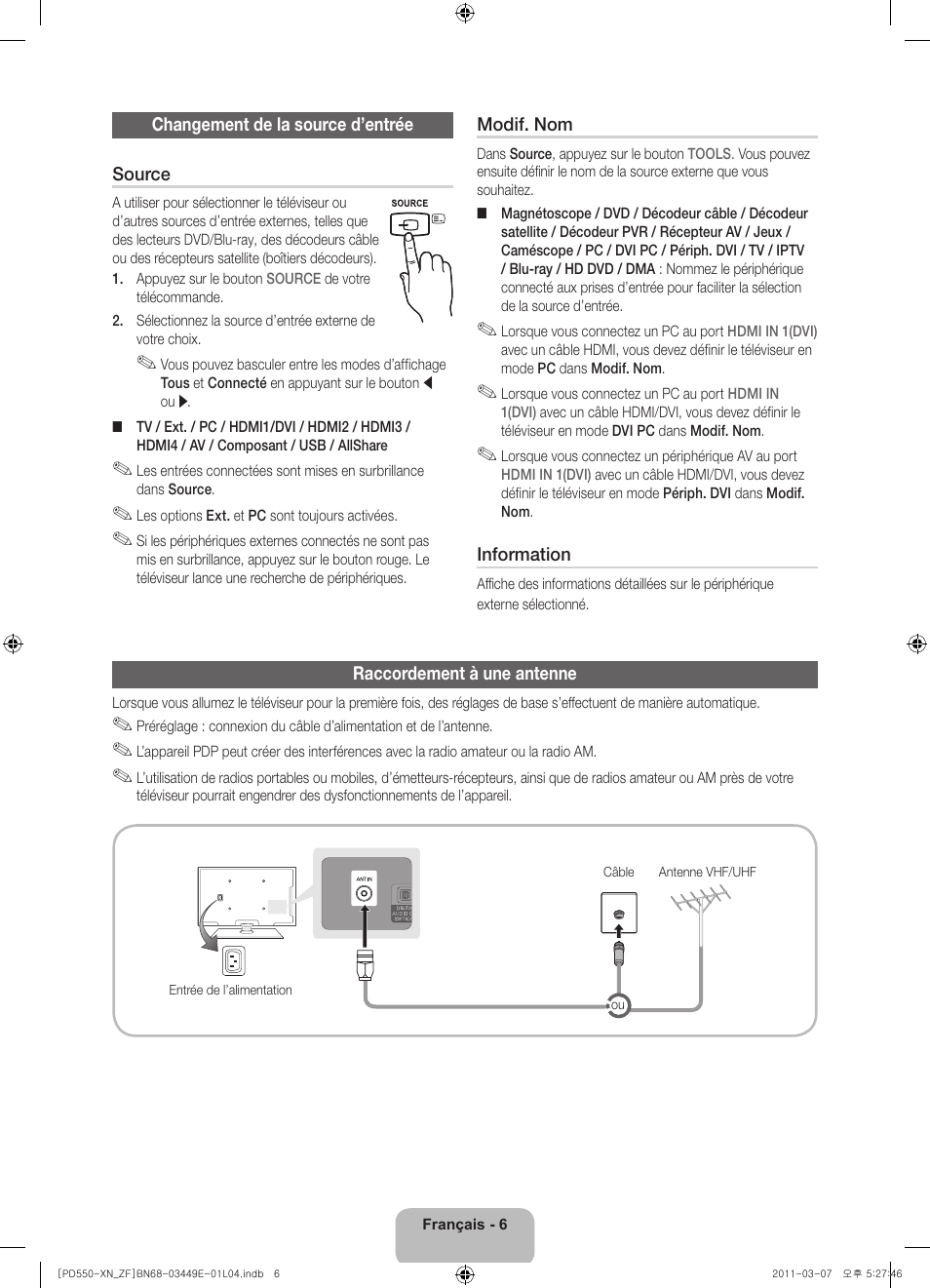 Samsung PS51D550C1W User Manual | Page 26 / 78