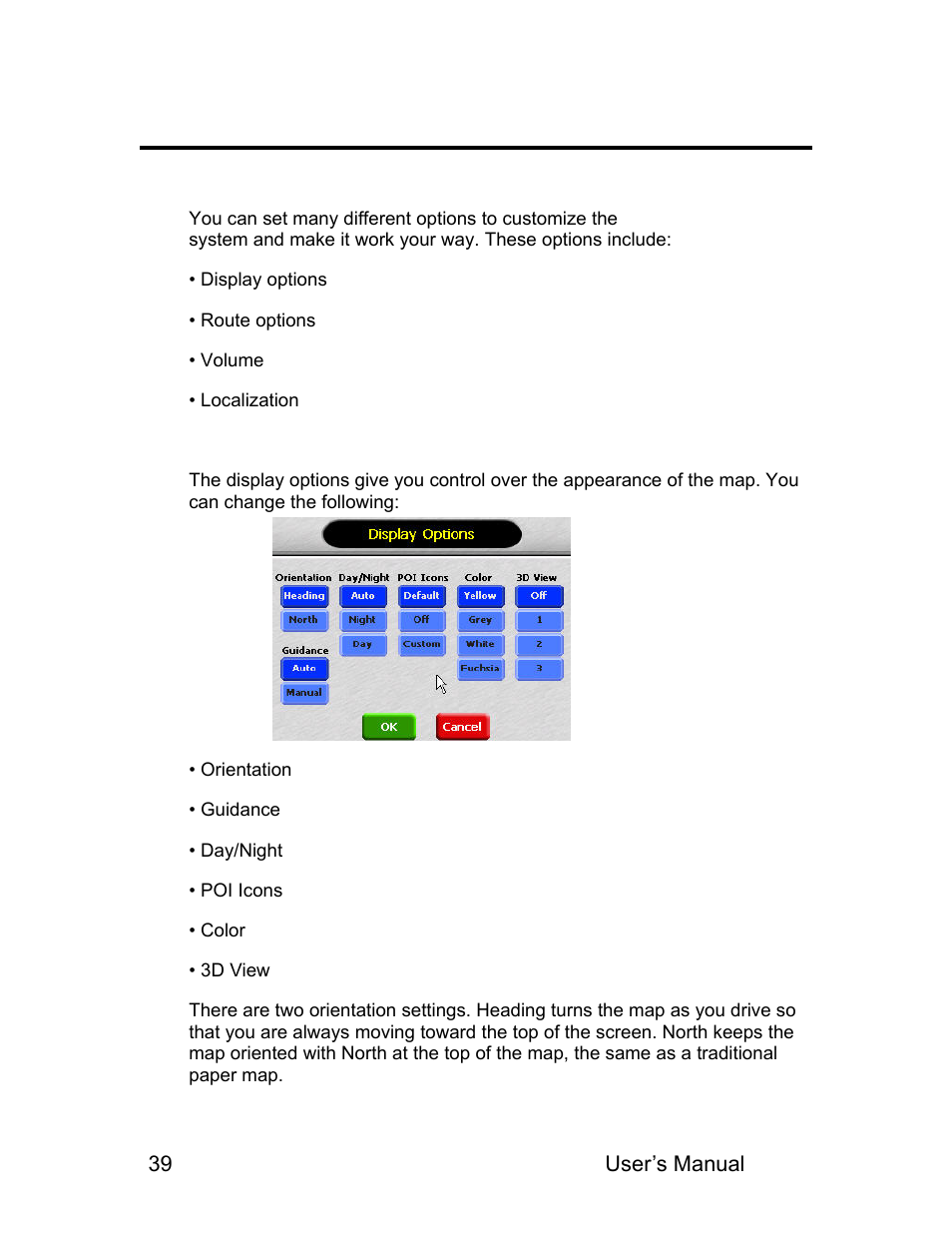 Setting your options | Audiovox NVX226 User Manual | Page 41 / 50