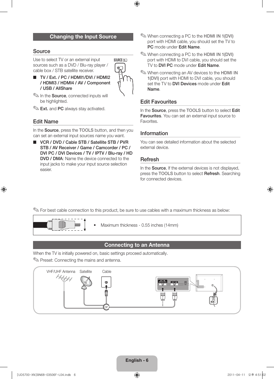 Samsung UE46D5720RS User Manual | Page 6 / 80