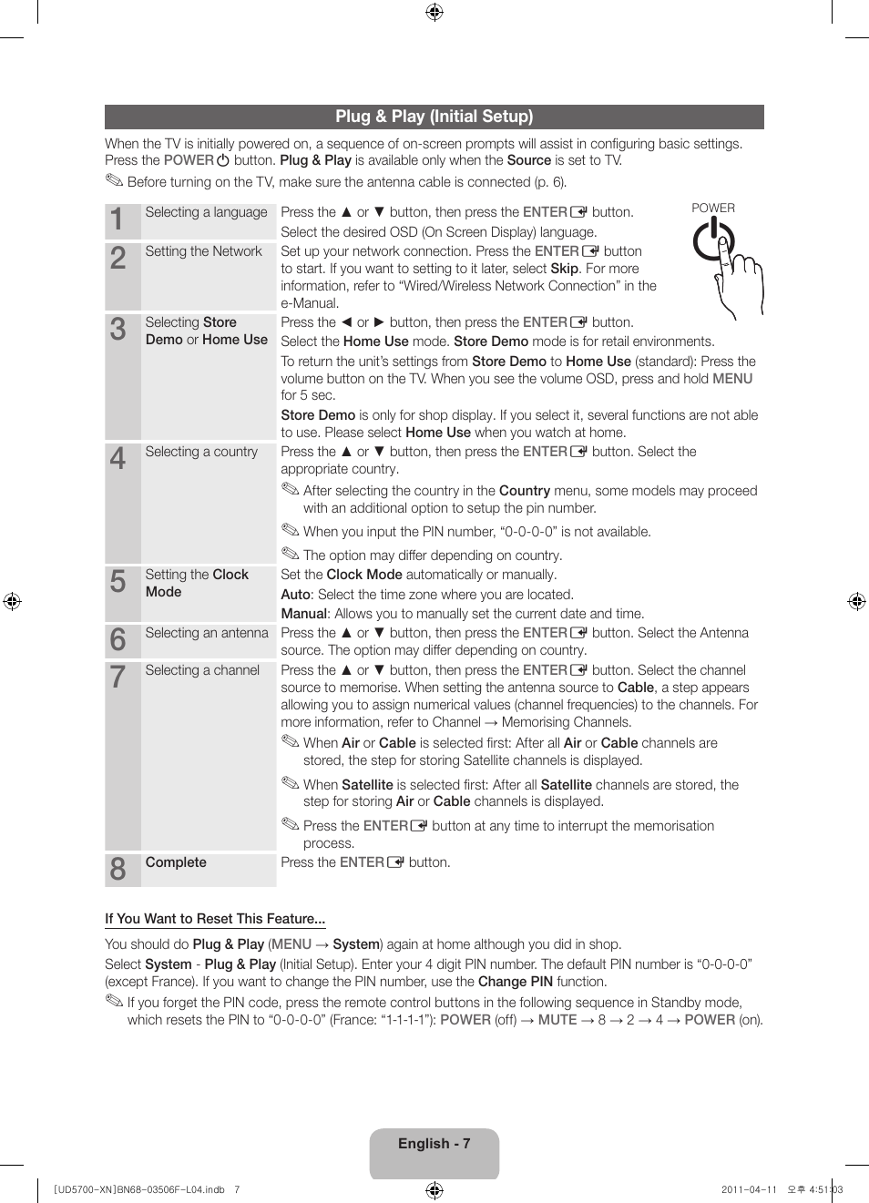 Samsung UE46D5720RS User Manual | Page 7 / 80