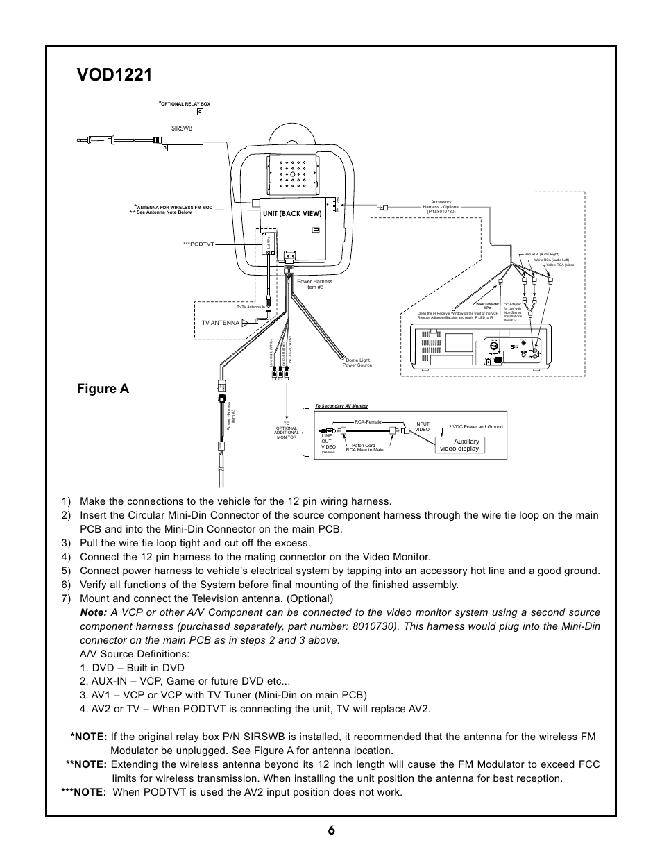 Vod1221, Figure a | Audiovox VOD1221 P User Manual | Page 8 / 11