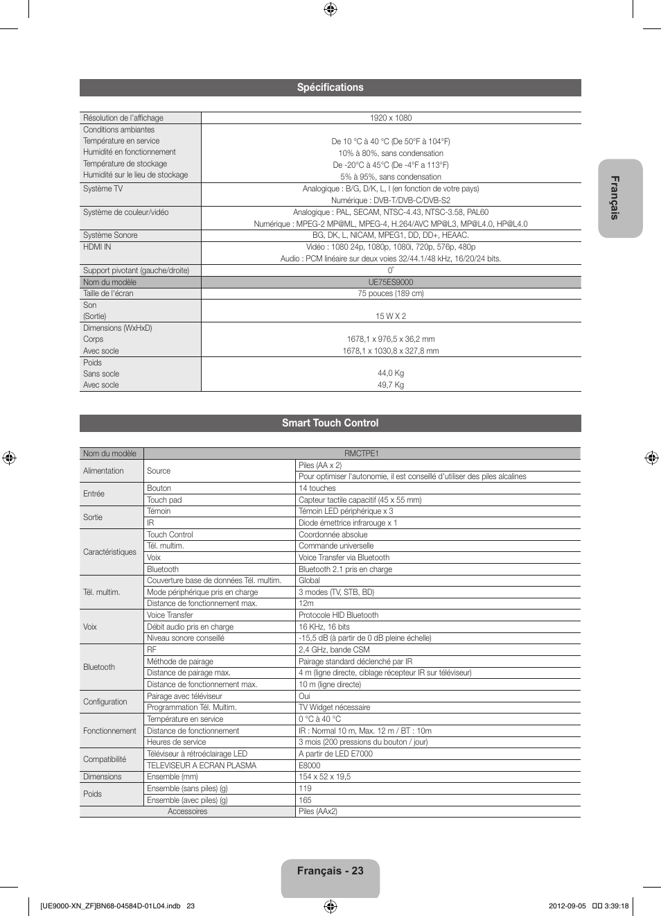 Samsung UE75ES9000S User Manual | Page 46 / 93