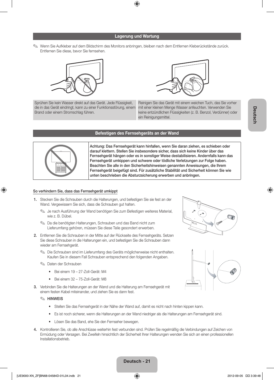 Samsung UE75ES9000S User Manual | Page 67 / 93