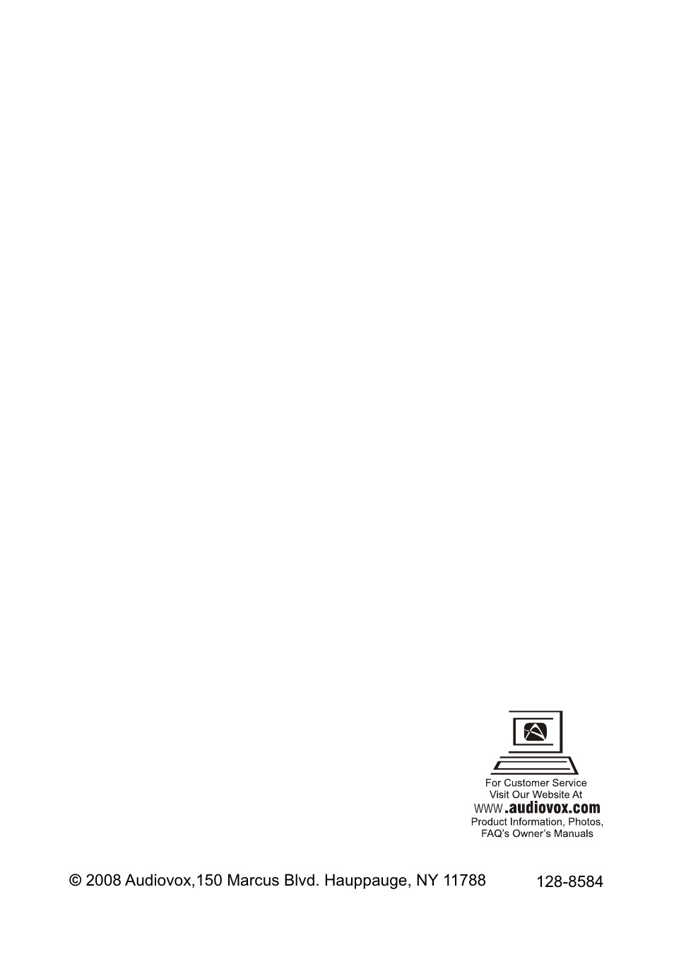 Audiovox VOD850 User Manual | Page 8 / 8