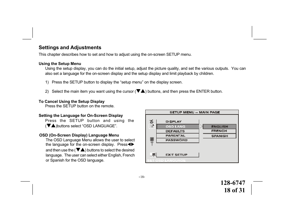Audiovox VOD916 User Manual | Page 18 / 31
